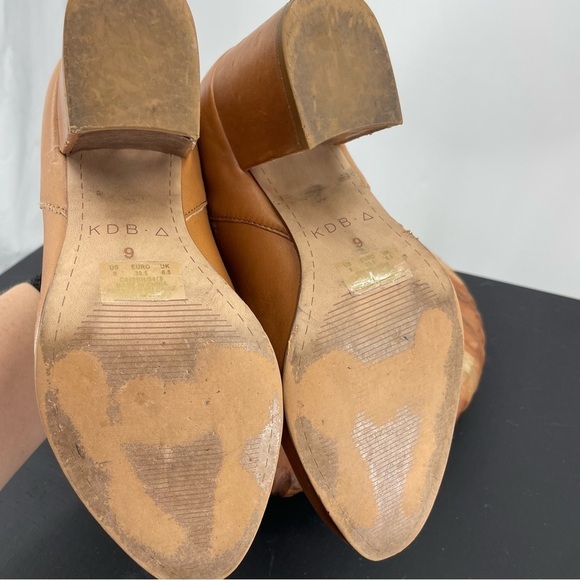 Kelsi Dagger Brooklyn west Tan Leather Ankle Boots Size 9 - Picture 8 of 8